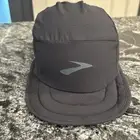 (NEW) Brooks Running Lightweight Packable Hat Cap Black One Size Wind Rain Resis
