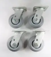 5" x 2" Non-Marking Rubber Caster - Swivel (4EA)