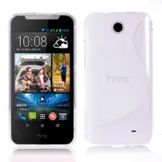 CLEAR S CURVE GEL TPU Jelly CASE COVER FOR Telstra HTC Desire 310