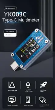 New YK003C USB Type-C Power Tester Voltage Current Capacity Meter USB Monitor