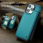 For iPhone 16 15 14 13 12 11 Pro Max XS XR Zipper Leather Card Wallet Case Cover