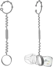 Piriuuo 2 Pcs Sippy Cups Straps Keep Bottles and Sippy Cups Off The Floor, Toy Straps for Baby Silicone Tether Pacifier Clip Toy Safety Straps Suitable for High Chairs, Strollers and Water Bottles