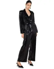 [Montique] Olivia Sequin Blazer in Black