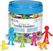 Learning Resources All About Me Family Counters, SEL, Assorted Colors and Shapes, Set of 72, Ages 3+