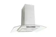Island Range Hood 90 cm LCD Display Touch Sensor 756 m/h LED vidaXL