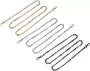 Purse Chain Strap, 3Pcs 47"X0.24" Iron Flat Chain Strap Handbag Chains Shoulder