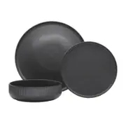Salt & Pepper Brae 12pc Dinner Set Black