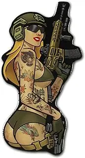 M-Tac Morale Sticker Tactical Girl - 3D Sticker - Bumper Sticker - Tactical Military Stickers for Laptop, Tablet, Phone, Notebook, Car Bumper, Hard Hat (Panther)