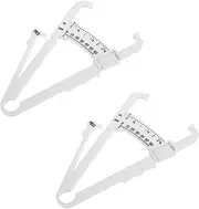 2pcs Fat Caliper Tape Measures Measuring Tape Monitor Weight Weighing Scale Body Boob Burner Calipers Handheld Fat Measurer Measurement Tape Tool Skinfold Caliper Abs Plastic White BCOATH