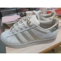 在飛比找蝦皮購物優惠-adidas 女鞋 SUPERSTAR J WHITE 雷射