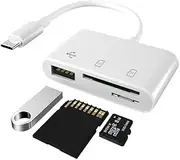 Multifunction Card Reader 3 in 1 USB C TF SD Card Reader Hub Adapter, Camera Memory Card Reader, Card Reader SD Adapter, Card Reader SD Card USB C for Laptop