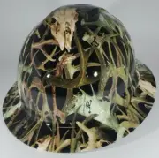 New Full Brim Hard Hat Custom Hydro Dipped HORNS CAMO. Free Shipping!