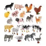 19x Farm Animal Model Set Crafts for Educational Learning Toys Cognitive Toy