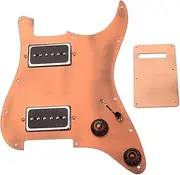 ERINGOGO Aluminium Pickguard Pickups 3ply for Electric Guitar Scratch Resistant Easy Install Hh07 Black