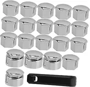 1Set Black Wheel Nut Covers for Theft Lug Bolt Protectors Easy Installation Wheel Screw Caps Tire Valve Edge Protectors for Enhanced Security