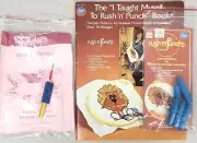 Boye I Taught Myself Rush 'n' PUNCH NEEDLE EMBROIDERY, Transfer Patterns + Tools
