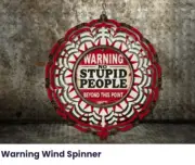 Warning wind spinner