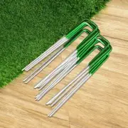 100 X U-Shaped Synthetic Grass Pin Artificial LAwn Mat Pegs Galvanised Steel 3mm