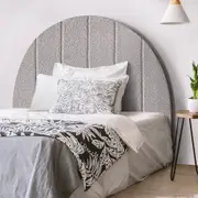 Furb Bed Head Headboard King Single Size Beds Head Frame Base Upholstered Bedroom Furniture Grey