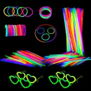 LOMIMOS Glow Sticks Party Pack,100 Glow Sticks(8") 20 Eye Glasses Glow in The Da