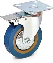 1 Piece of 4-inch PVC Universal Wheel Flat Industrial Caster Trolley Freezer Trolley casters