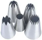 5X Large Cream Icing Piping Nozzles Set Kit Pastry Tips DIY Cake Decorating Tool