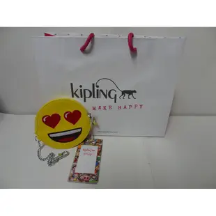 全新 Kipling emoji 零錢包 愛心臉款 微笑零錢包 表情包 配件包 包包吊飾 Kipling專櫃正品 附提袋