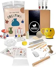 Pottery Kit, Premium Air Dry Clay, Clay Kit, Clay Kit for Adults & Beginners, Clay Paint, Pottery Paint, Complete Pottery Kit, Sculpting Clay, Pottery Tool Kit