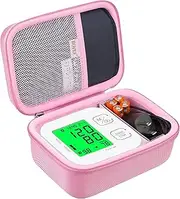 BOVKE Carrying Case for iHealth Track Smart Upper Arm Blood Pressure Monitor, iHealth Bluetooth Blood Pressure Machine Case, Pink