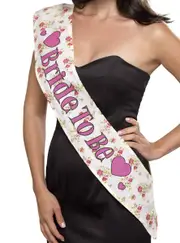 Vintage Floral Bride To Be Hens Night Sash