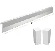 6 ft Galvanized Steel Easy Slip-On Baseboard Heater Cover + Left & Right Endcaps