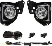 Led DRL Daytime Running Lights Fog Lamp Assembly Daylights Wires Switch Turn Signal for Toyota for HIACE for Commuter 2014 2015 2016 Car Accessories(Fog Lamp)