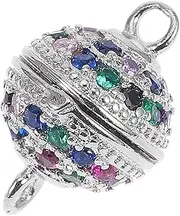 BEBEMOKO DIY Jewelry Making Colored Diamond Bracelet Magnetic Clasp Necklace Lobster Clasp Jewelry for Women