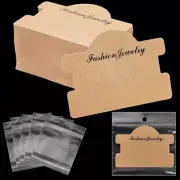 100 Pcs Bracelet Display Cards Jewelry Display Hanging Card with Bags 8149