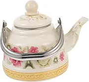 CIYODO Enamel Water Kettle Heat Resistant Decorative Teapot for Home Stylish Kitchen Essential Rapid Heating Energy Saving for Tea Lovers