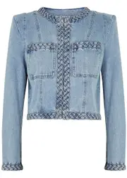 Veronica Beard Arrowe Blue Denim Jacket - 12 12