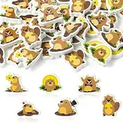 CJiangpo 120Pcs Groundhog Mini Erasers for Kids Bulk Cute Cartoon Groundhog Pencil Rubber Eraser Novelty 3D Desk Puzzle Erasers for Kids School Classroom Prizes Groundhog Day Gifts Filler Party Favors