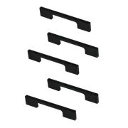 5 x 96mm Kitchen Handle Cabinet Cupboard Door Drawer Handles square Black furniture pulls