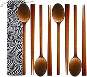 Handmade Jujube Tree Wooden Korean dinnerware Combinations Utensil,Spoons and Chopsticks