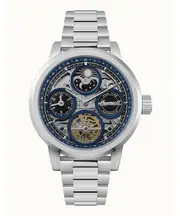 Ingersoll The Arc Moon Phase Dual Time Skeleton Dial Automatic I16003 Mens Watch