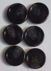 7/8" Black Heavy Craft/Clothing Buttons