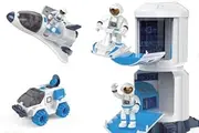 Jomifin Spaceship Toy Set for Kids, Space Playset with Lights & Sound Effect