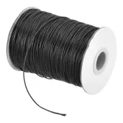 Black 1mm Waxed Cord 175 Yard Wax Bead Thread String for Jewelry Making