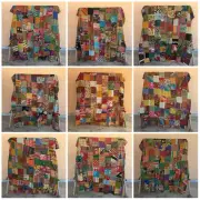 Indian Patchwork Kantha Blanket Quilt Vintage Coverlet Throw Wholesale Gudri