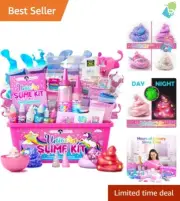 Unicorn DIY Slime Kit with Glow-in-the-Dark & 25 Fun Add-Ins for Girls