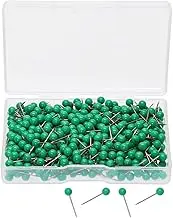Tupalizy 1/8 Inch Small Round Ball Head Decorative Push Pins Map Thumb Tacks for Travel Map Art Picture Photo Canvas Bulletin Cork Board Wall DIY Craft Home School Office Use, 500PCS (Green)