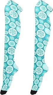 [Caihoyu] Women'S Over-Knee Socks Lightweight Extra Long Socks Knee High Stockings for Weddings Winter Snowballs, Winter Snowballs
