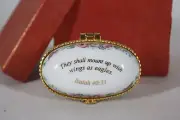 IMPERIAL PORCELAIN BOX THEY SHALL MOUNT UP WITH WINGS AS EAGLES ISAIAH 40:31