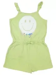 Girls Justice Neon Lime Green Smile Romper Jumper Jumpsuit XL (16/18)