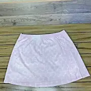Lady Hagen 16 inch Side pleated Pink and White Seashell golf skort. Size XL